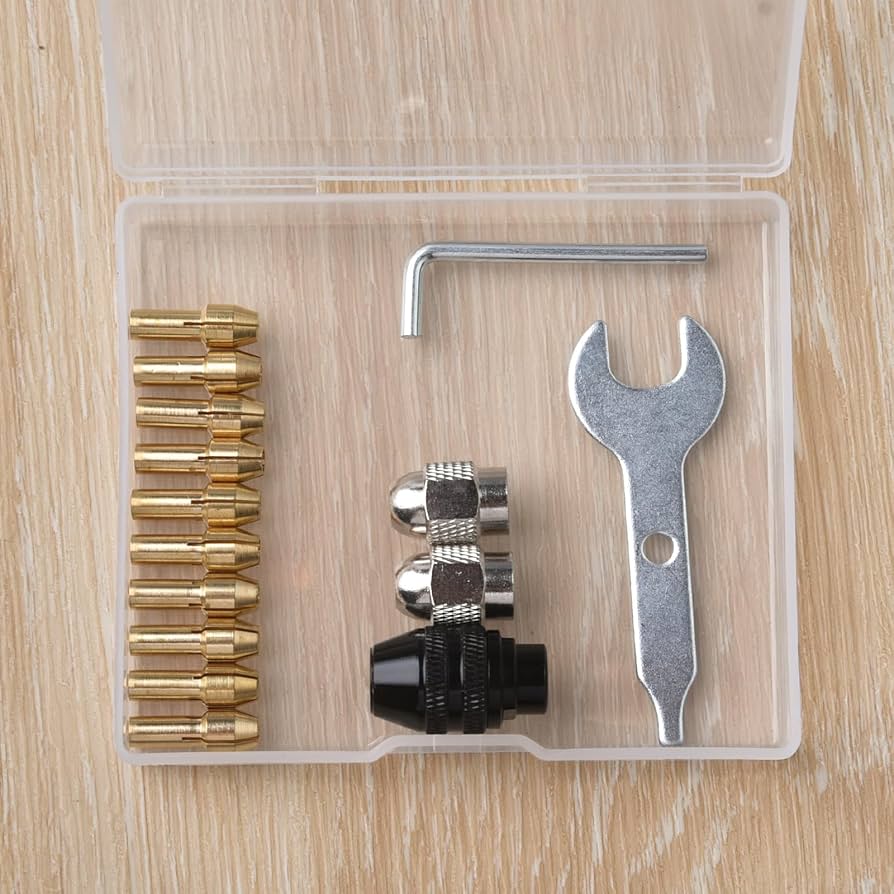 Drill Chuck Collet Set for Dremel, 15PCS Chuck Collet Kit